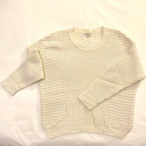 Madewell crew neck cream knitted sweater